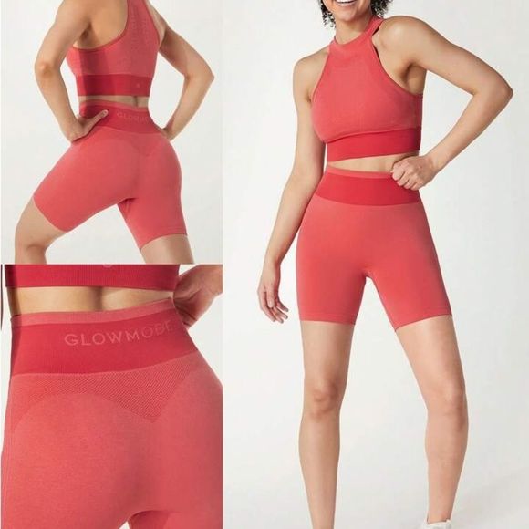 Seamless Ribbed Panel Contour Shorts - Picture 1 of 7
